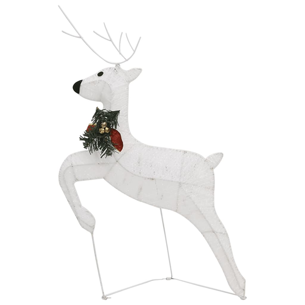 vidaXL Christmas Reindeers 4 pcs White 80 LEDs 6