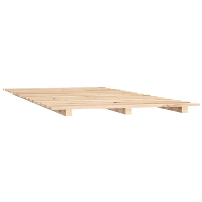 Bed Frame 140x200 cm Solid Wood Pine