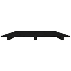 vidaXL Bed Frame without Mattress Black 90x190 cm Single Solid Wood Pine 5