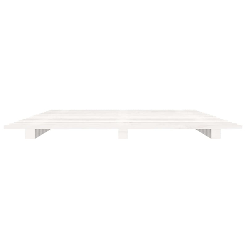 Bed Frame White 75x190 cm Small Single Solid Wood Pine