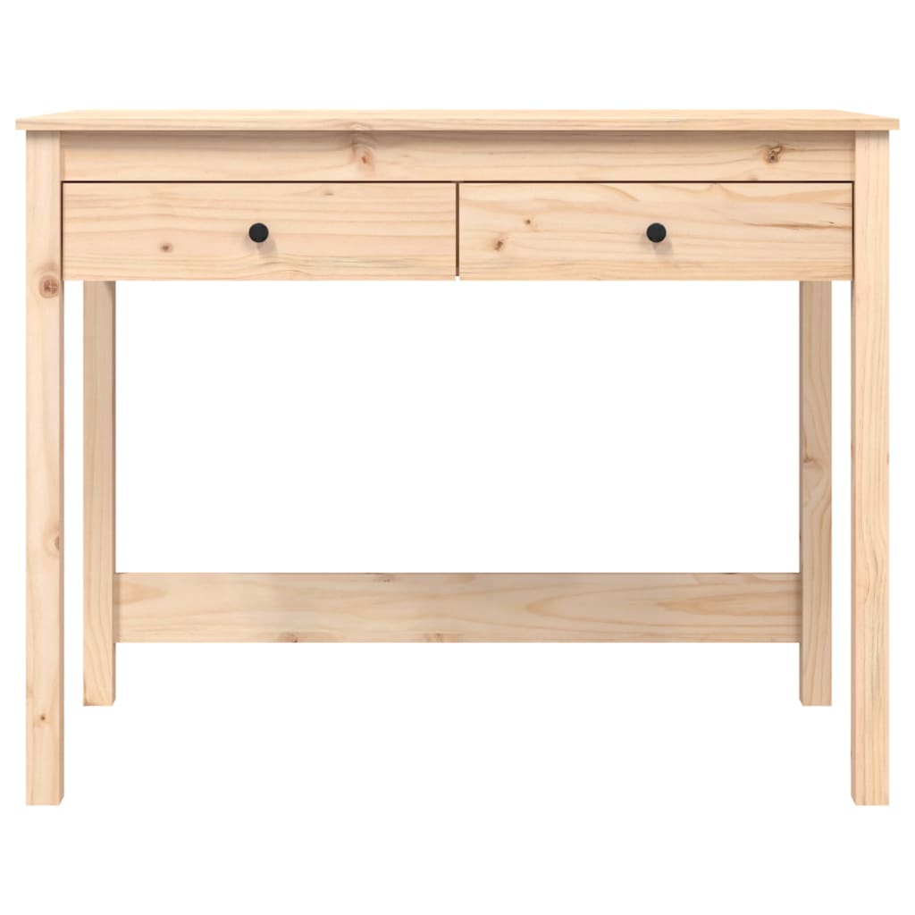 Desk with Drawers 100x50x78 cm Solid Wood Pine Natural