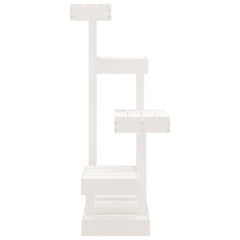 vidaXL Cat Tree White 45.5x49x103 cm Solid Wood Pine 4