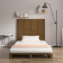 vidaXL Wall Headboard Honey Brown 106x3x91.5 cm Solid Wood Pine 3