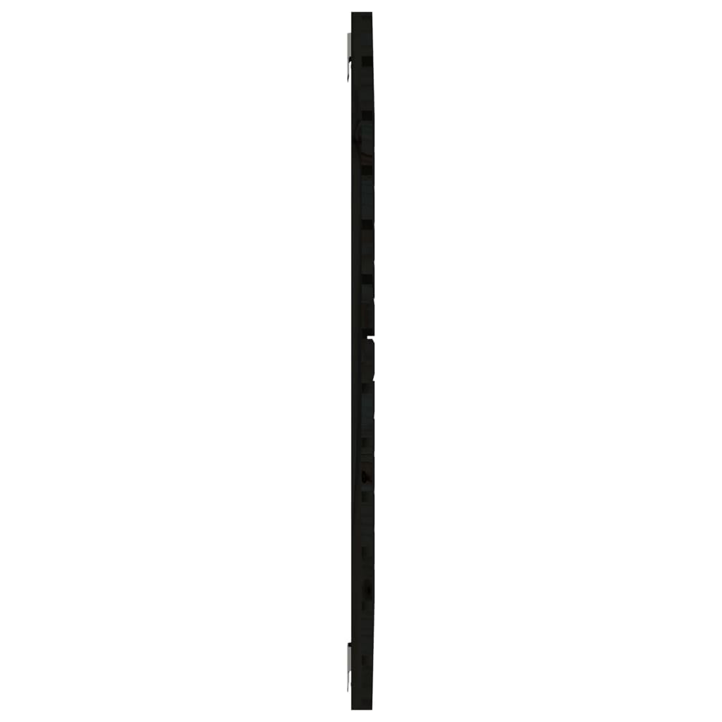 vidaXL Wall Headboard Black 106x3x91.5 cm Solid Wood Pine 5