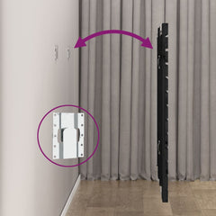 vidaXL Wall Headboard Black 106x3x91.5 cm Solid Wood Pine 6