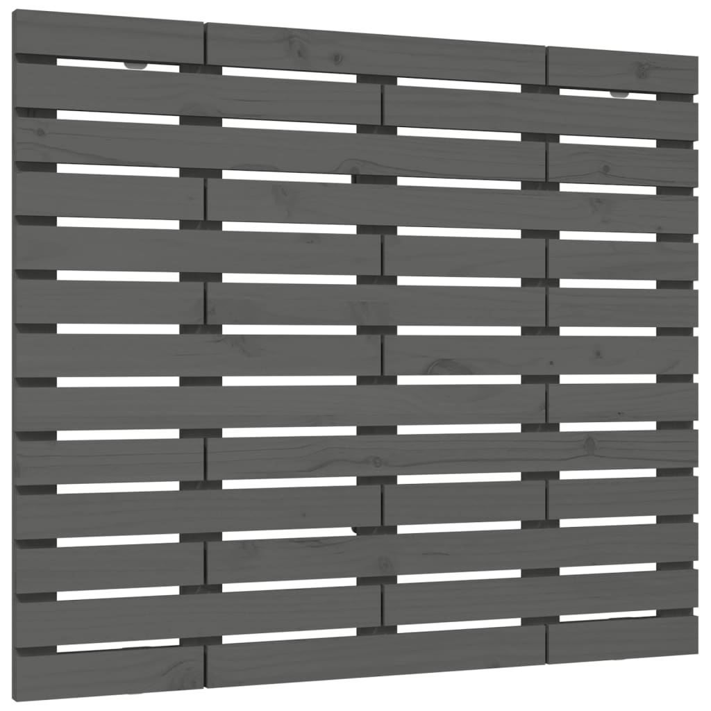 vidaXL Wall Headboard Grey 96x3x91.5 cm Solid Wood Pine 2