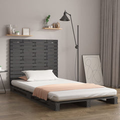vidaXL Wall Headboard Grey 96x3x91.5 cm Solid Wood Pine 1