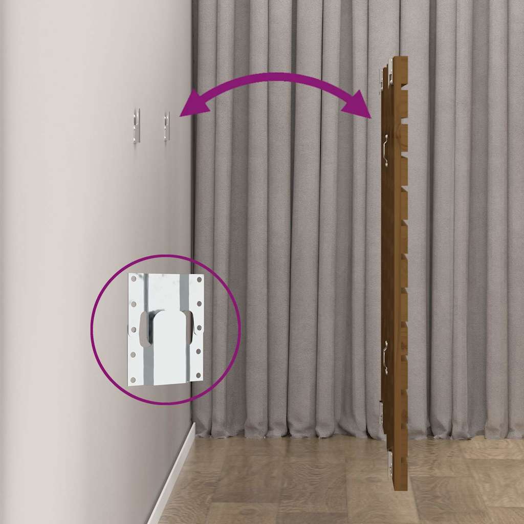 vidaXL Wall Headboard Honey Brown 96x3x91.5 cm Solid Wood Pine 6
