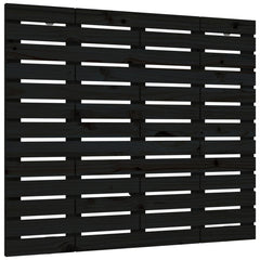 vidaXL Wall Headboard Black 126x3x91.5 cm Solid Wood Pine 2