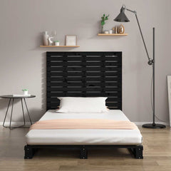 vidaXL Wall Headboard Black 126x3x91.5 cm Solid Wood Pine 3