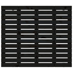 vidaXL Wall Headboard Black 126x3x91.5 cm Solid Wood Pine 4