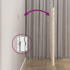 vidaXL Wall Headboard 146x3x91.5 cm Solid Wood Pine 6