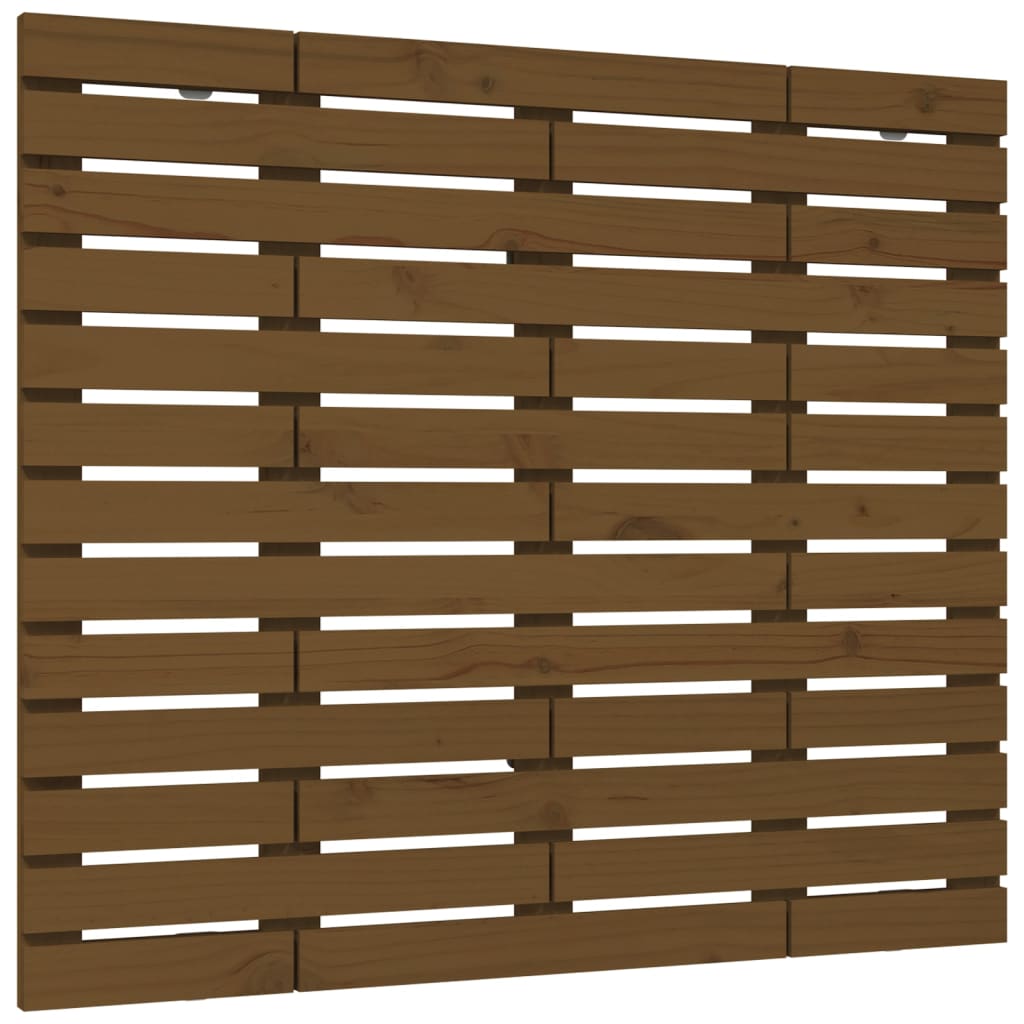 vidaXL Wall Headboard Honey Brown 146x3x91.5 cm Solid Wood Pine 2