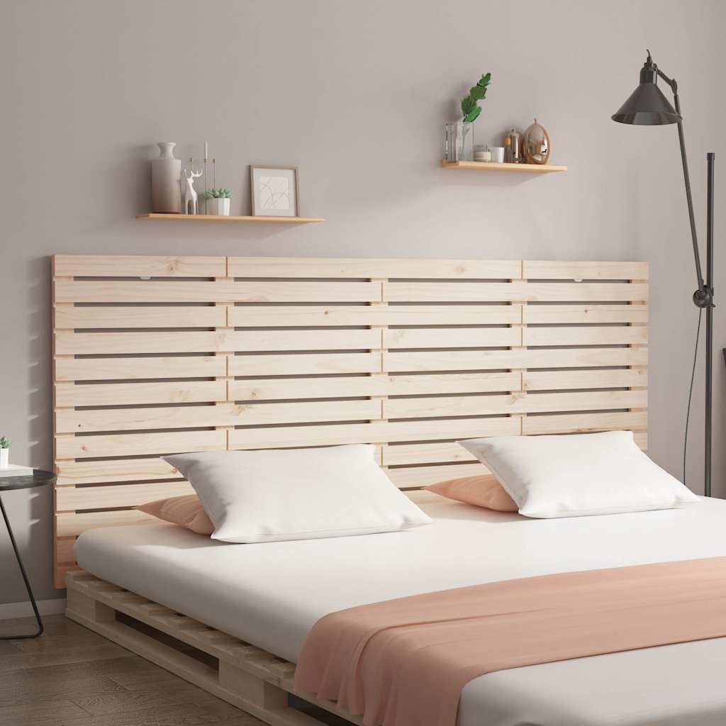 Wall Headboard 96x3x91.5 cm Solid Wood Pine Natural 186 cm