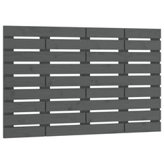 vidaXL Wall Headboard Grey 106x3x63 cm Solid Wood Pine 2