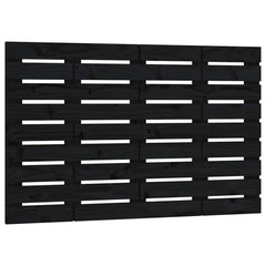 vidaXL Wall Headboard Black 106x3x63 cm Solid Wood Pine 2