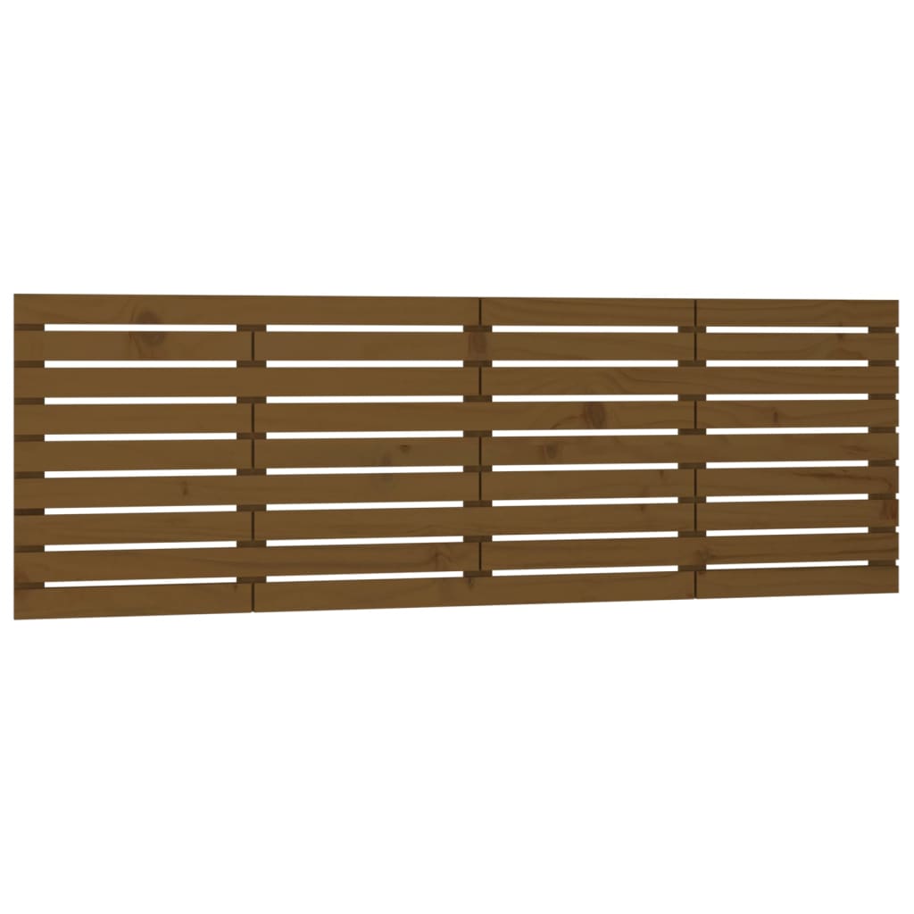 Wall Headboard 96x3x63 cm Solid Wood Pine Length 63 cm Honey brown 206 cm