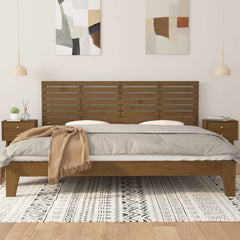 vidaXL Wall Headboard Honey Brown 206x3x63 cm Solid Wood Pine 3