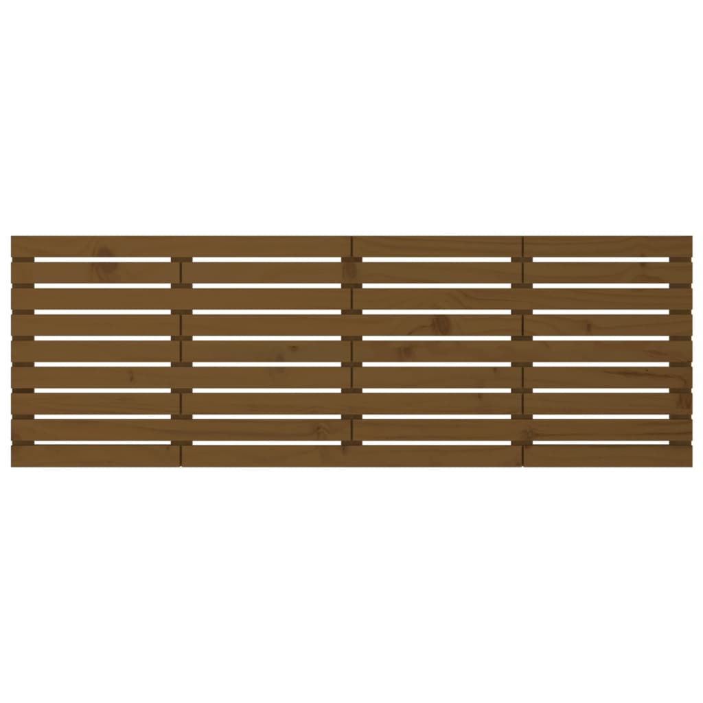 vidaXL Wall Headboard Honey Brown 206x3x63 cm Solid Wood Pine 4
