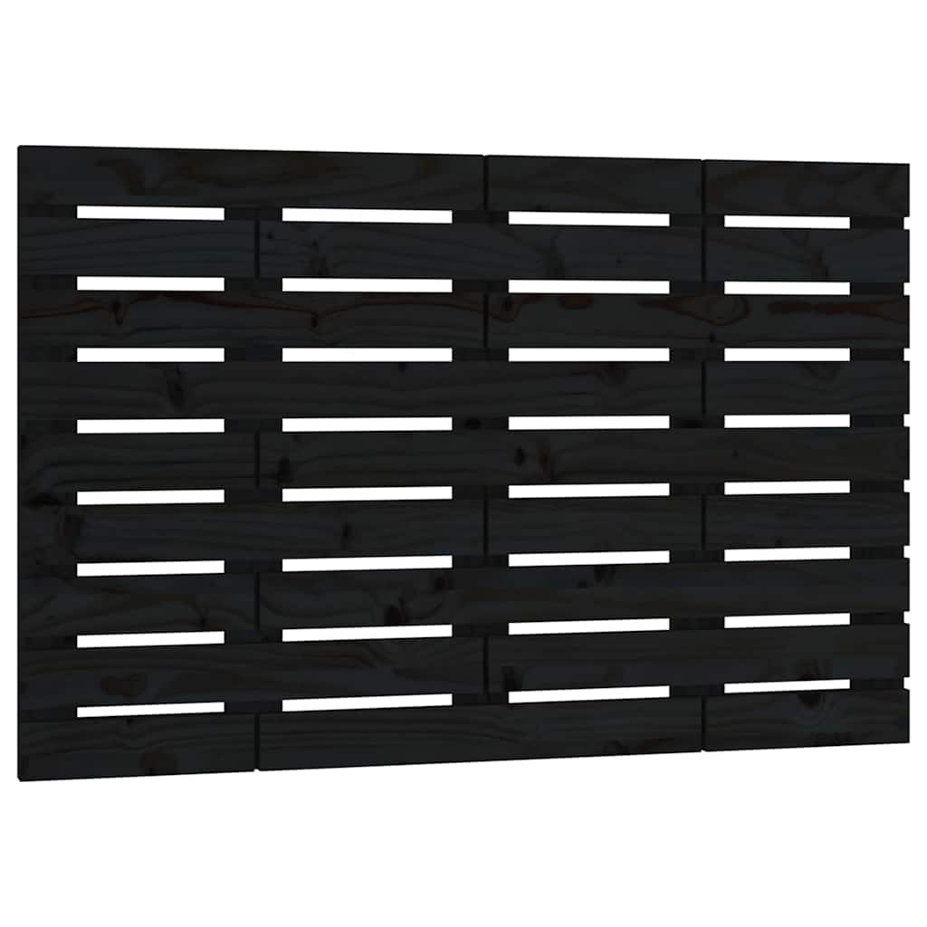 vidaXL Wall Headboard Black 96x3x63 cm Solid Wood Pine 2