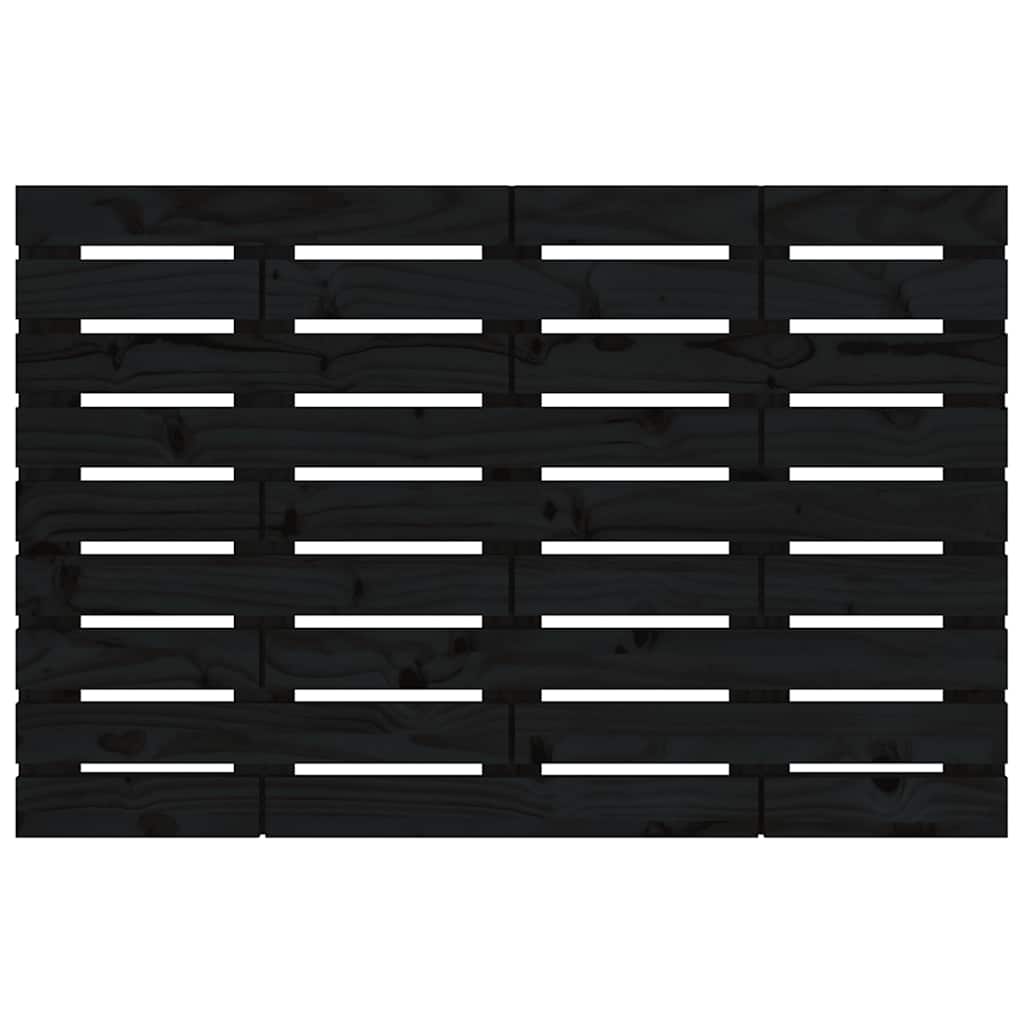 vidaXL Wall Headboard Black 96x3x63 cm Solid Wood Pine 4