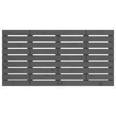vidaXL Wall Headboard Grey 146x3x63 cm Solid Wood Pine 4