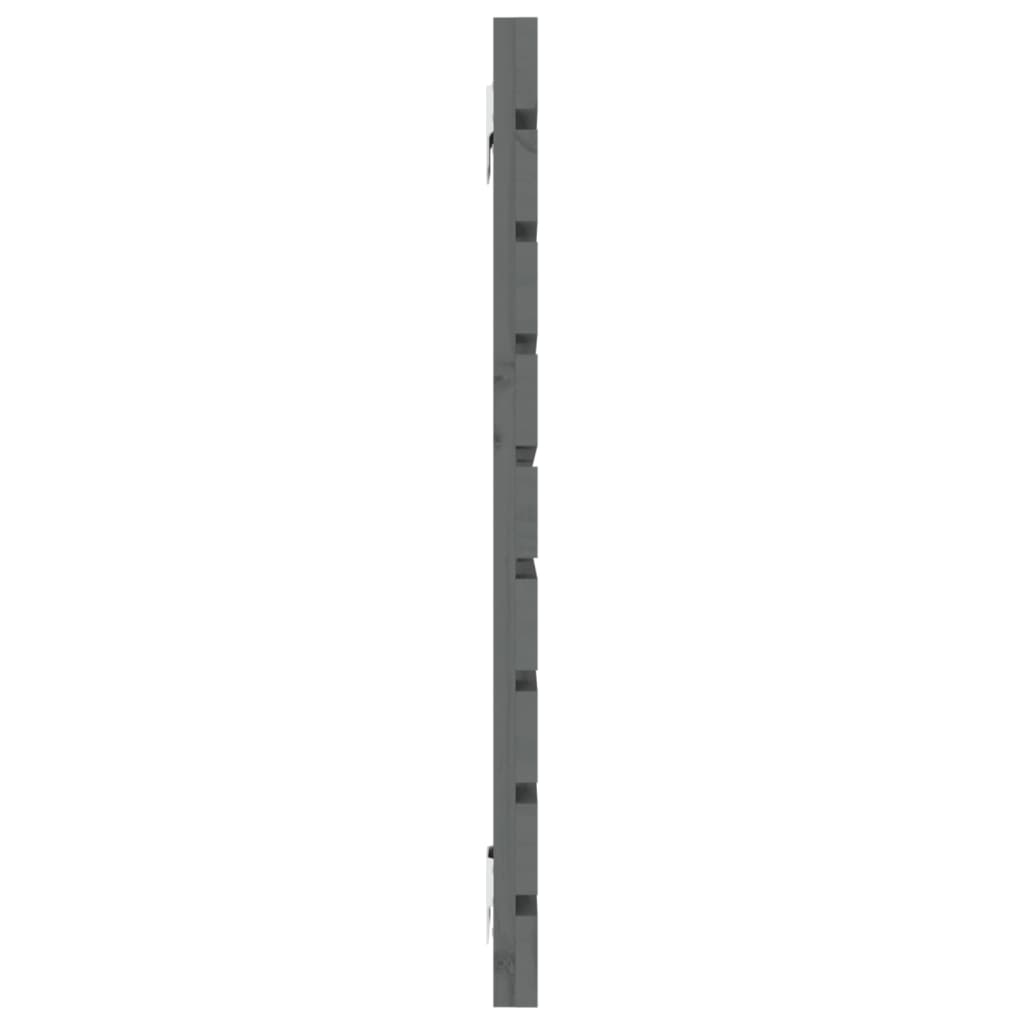 vidaXL Wall Headboard Grey 146x3x63 cm Solid Wood Pine 5
