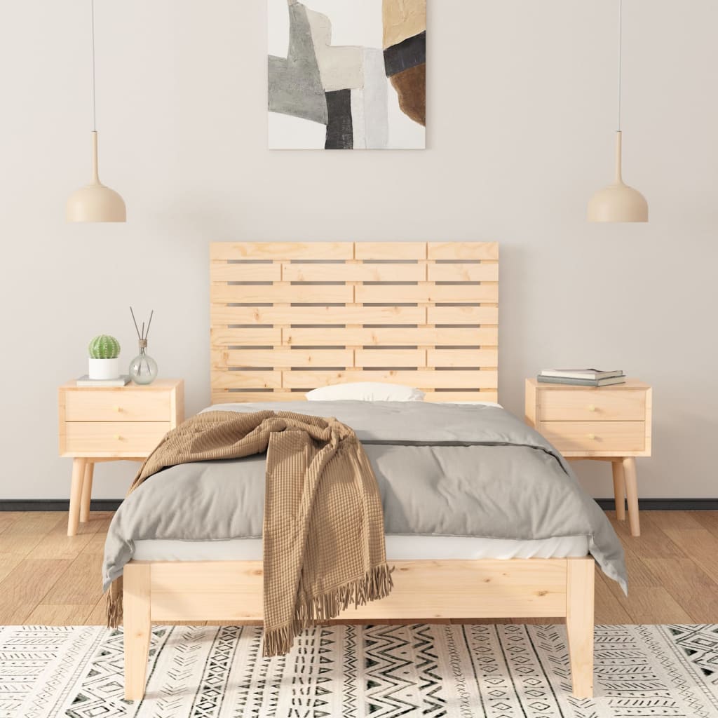 vidaXL Wall Headboard 81x3x63 cm Solid Wood Pine 3