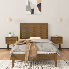 vidaXL Wall Headboard Honey Brown 81x3x63 cm Solid Wood Pine 3