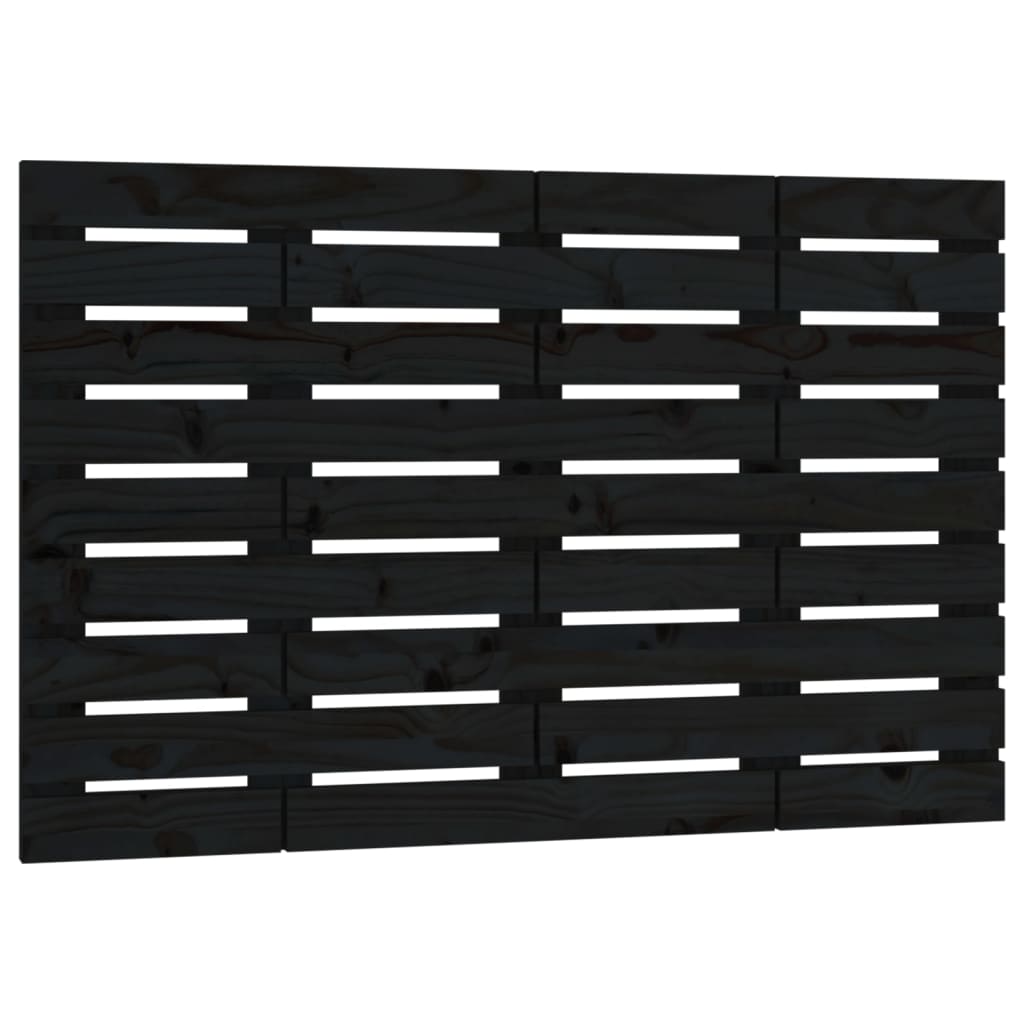 vidaXL Wall Headboard Black 81x3x63 cm Solid Wood Pine 2
