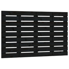 vidaXL Wall Headboard Black 81x3x63 cm Solid Wood Pine 2