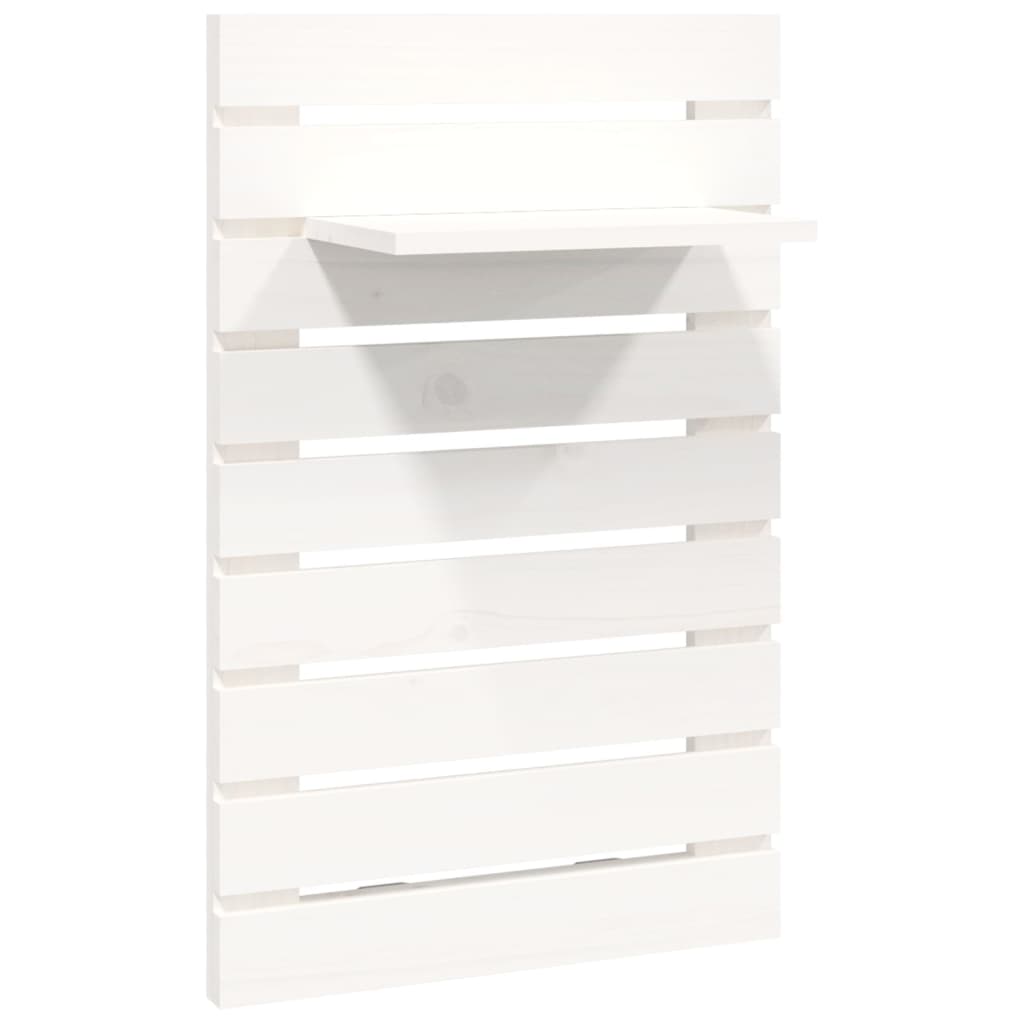 vidaXL Wall-mounted Bedside Shelves 2 pcs White Solid Wood Pine 5