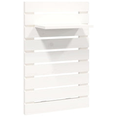 vidaXL Wall-mounted Bedside Shelves 2 pcs White Solid Wood Pine 5