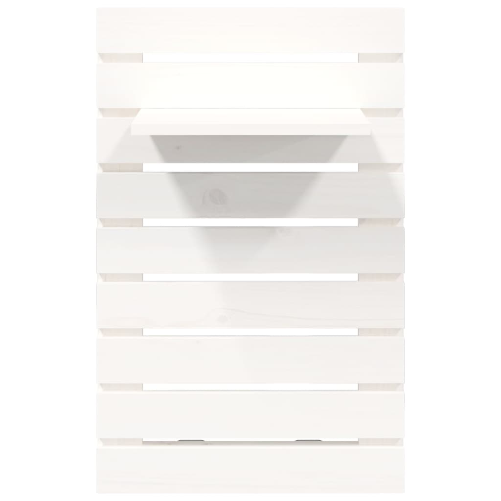 vidaXL Wall-mounted Bedside Shelves 2 pcs White Solid Wood Pine 6