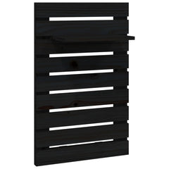 vidaXL Wall-mounted Bedside Shelves 2 pcs Black Solid Wood Pine 5