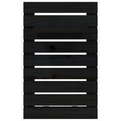 vidaXL Wall-mounted Bedside Shelves 2 pcs Black Solid Wood Pine 6