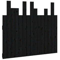 vidaXL Wall Headboard Black 95.5x3x80 cm Solid Wood Pine 2