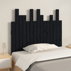 vidaXL Wall Headboard Black 95.5x3x80 cm Solid Wood Pine 3