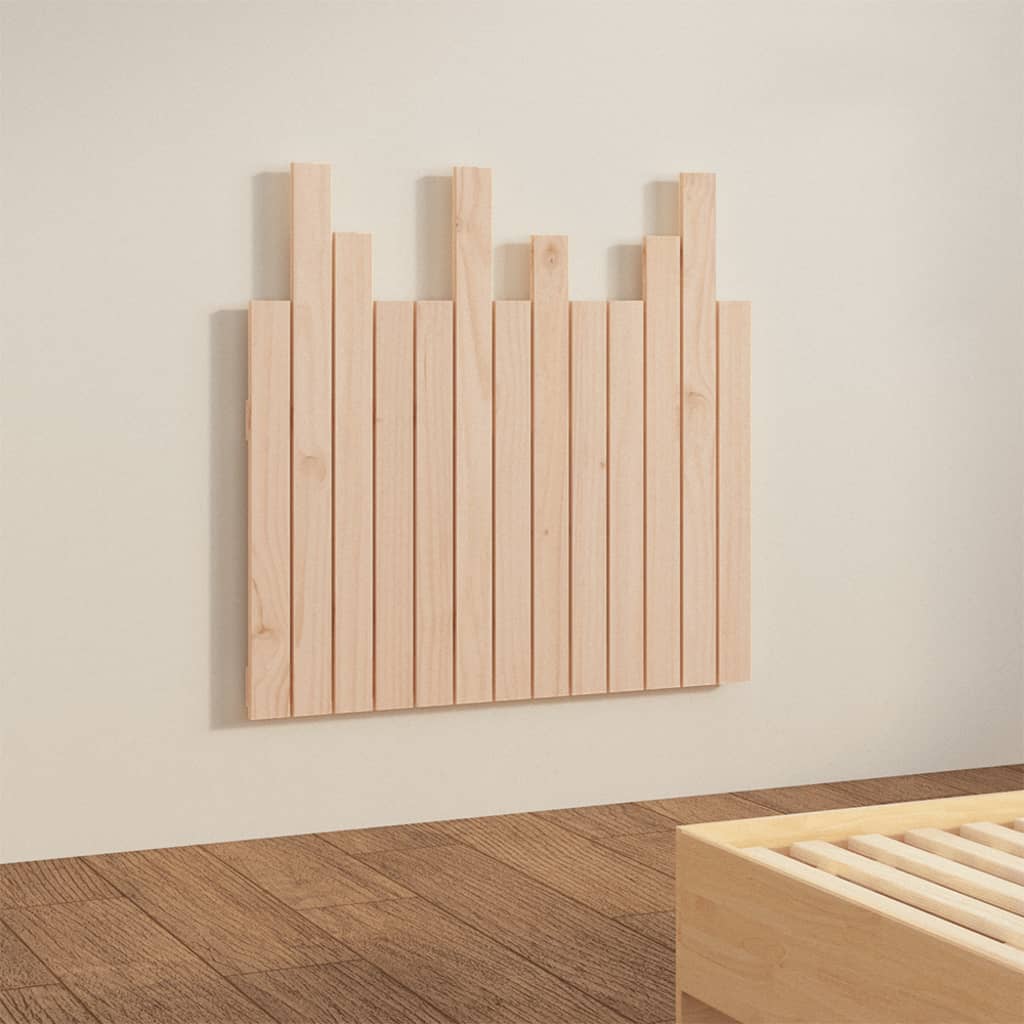 vidaXL Wall Headboard 82.5x3x80 cm Solid Wood Pine 4