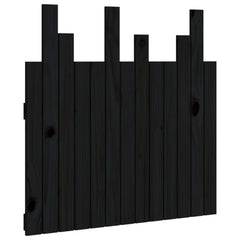 vidaXL Wall Headboard Black 82.5x3x80 cm Solid Wood Pine 2