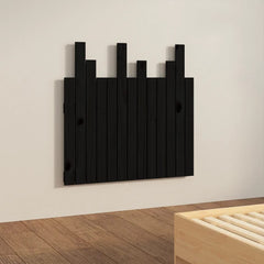 vidaXL Wall Headboard Black 82.5x3x80 cm Solid Wood Pine 4