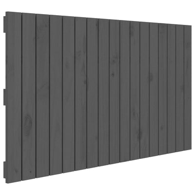 Wall Headboard Grey 108x3x60 cm Solid Wood Pine