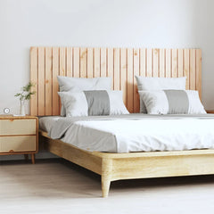 Wall Headboard 108x3x60 cm Solid Wood Pine Natural 166 cm