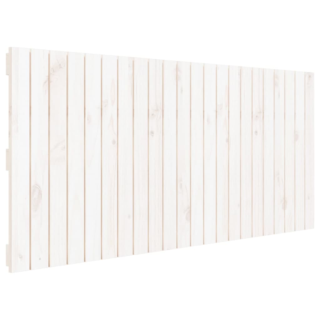 Wall Headboard 108x3x60 cm Solid Wood Pine White 140 cm