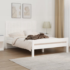 Wall Headboard 108x3x60 cm Solid Wood Pine White 140 cm
