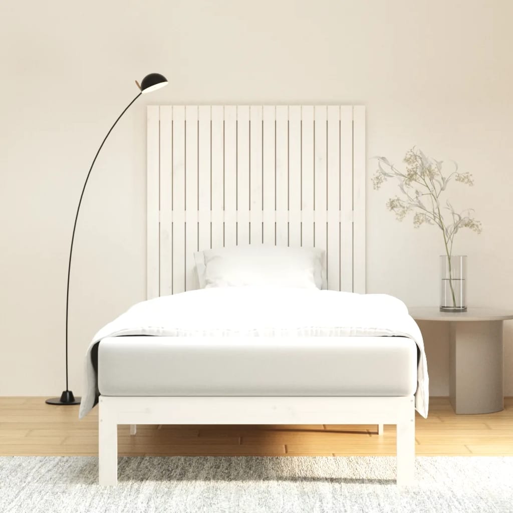 vidaXL Wall Headboard White 108x3x110 cm Solid Wood Pine 3