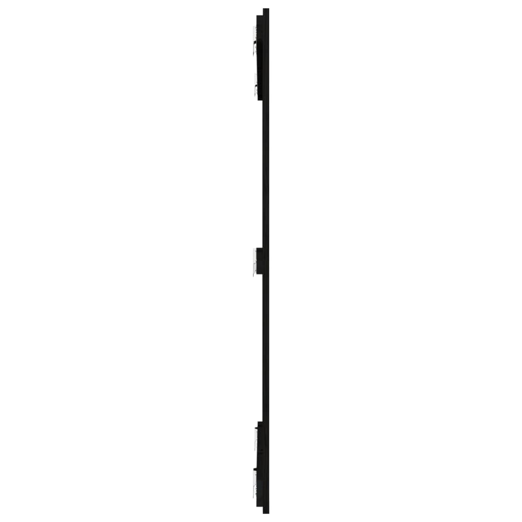 vidaXL Wall Headboard Black 108x3x110 cm Solid Wood Pine 5