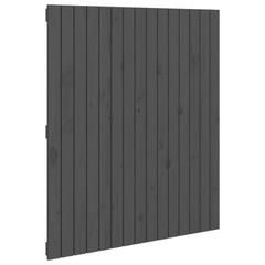 vidaXL Wall Headboard Grey 95.5x3x110 cm Solid Wood Pine 2