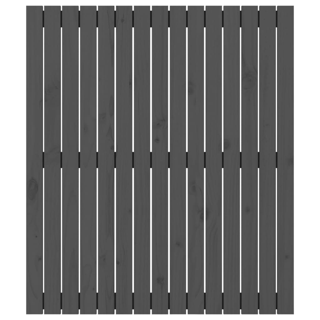 vidaXL Wall Headboard Grey 95.5x3x110 cm Solid Wood Pine 4
