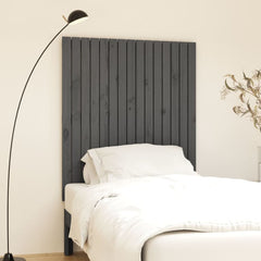 vidaXL Wall Headboard Grey 95.5x3x110 cm Solid Wood Pine 1